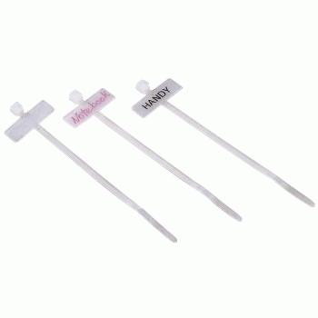 Produktbild Hama Kabelbinder mit Beschriftungsfeld, 25 Stück, 10cm (Kunststoffkabelbinder, 100 mm, 25 Stk.)