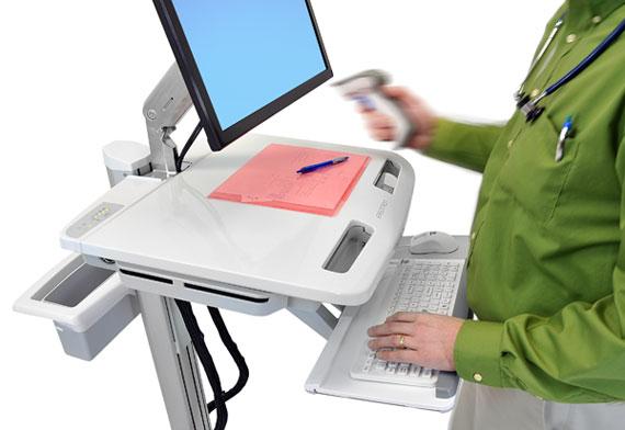 Image du produit Ergotron EMR Cart with LCD Arm, LiFe Powered - Chariot pour écran LCD / équipement PC - Ku
