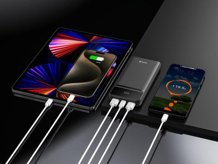 Produktbild Swissten Power Bank 10000 Mah Power Line II Black (10000 mAh, 22.50 W)