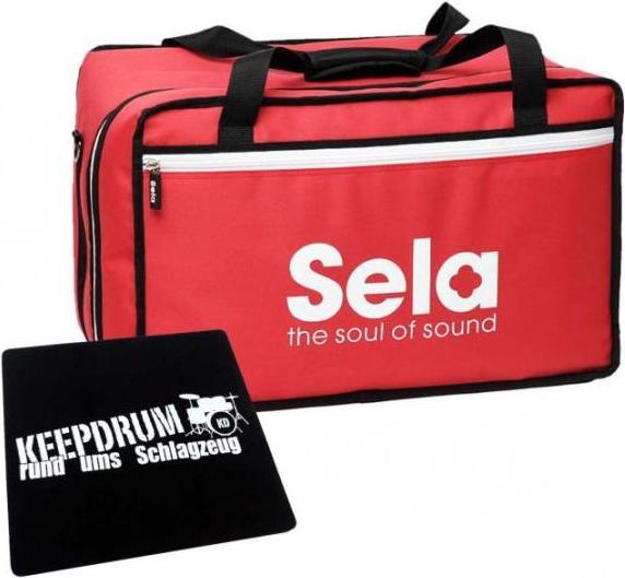 Actual product image Sela SE038 Cajon backpack bag red with seat pad (Cajon)