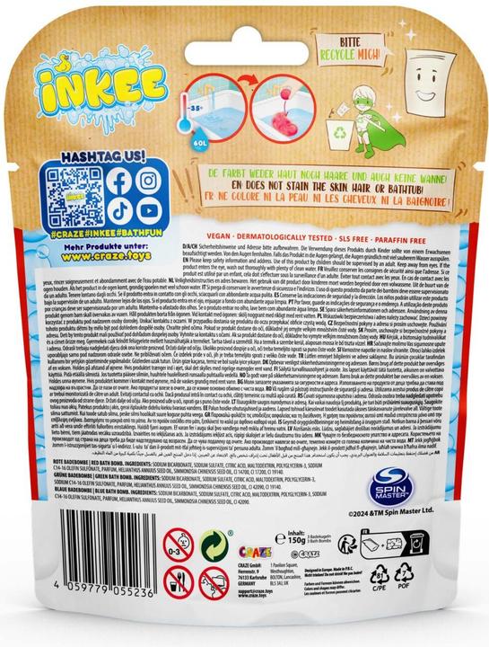 Actual product image Craze Inkee Badekugeln 3er Pack Paw Partol (Bath salts)