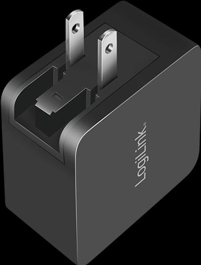 Actual product image LogiLink USB socket travel adapter, 1x USB-C, GaN technology, 65 W