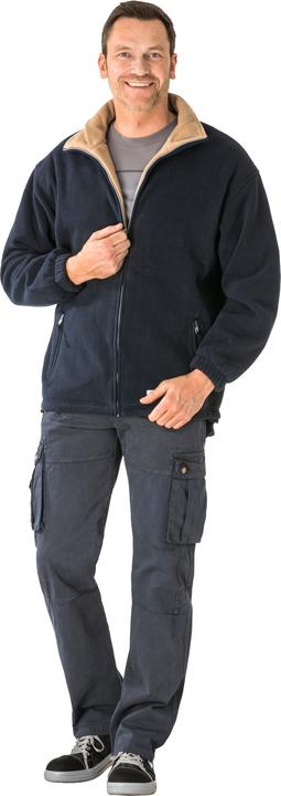 Actual product image Planam Fleece jacket Stream navy/camel, size XXL (XXL)
