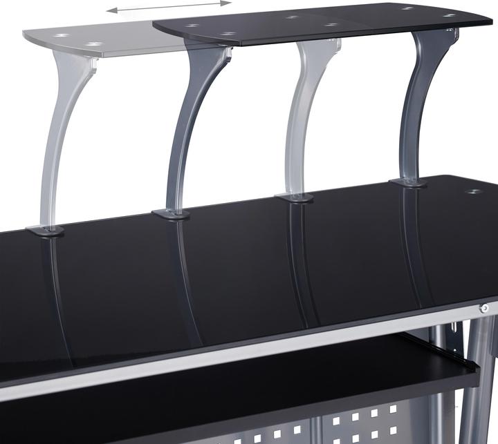 Actual product image Relaxdays Computer Desk With Glass-top (105 x 55 x 98 cm)