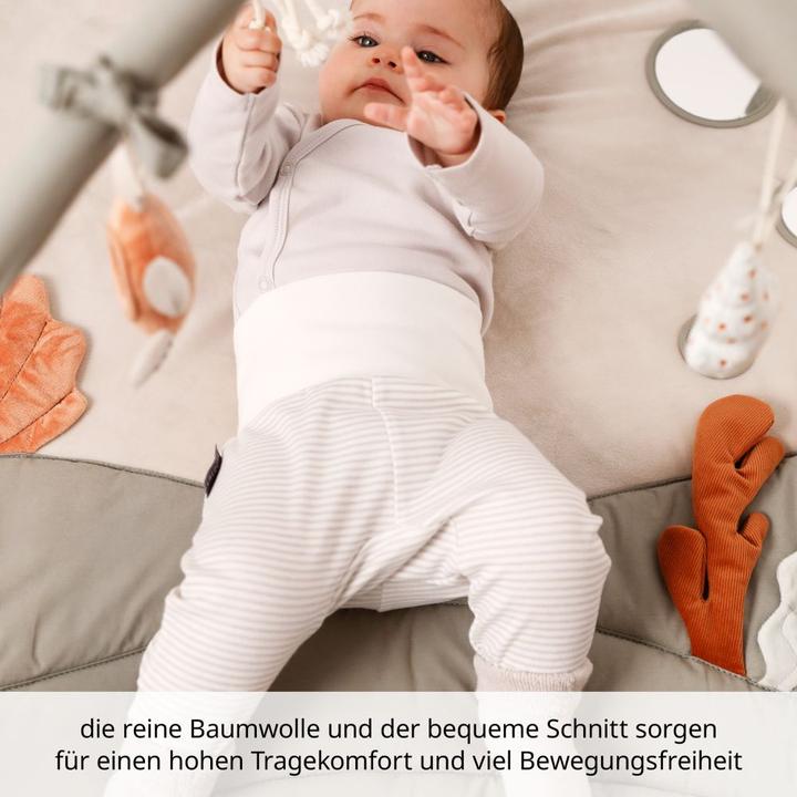 Produktbild La Loona LaLoona Babyhosen Strampelhose 2er Pack - Stripes - Light Taupe - (68)