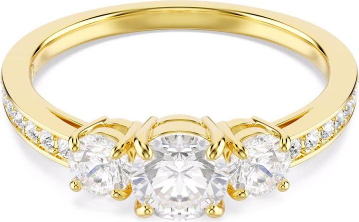 Immagine prodotto Swarovski Stilla Attract Ring Rundschliff Weiss Goldlegierungsschicht (55)