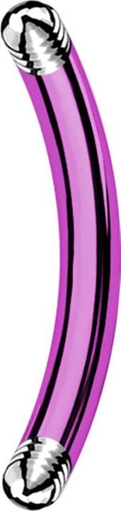 Star Piercing Bananen-Stab violett (ohne Messing, Titan G23)