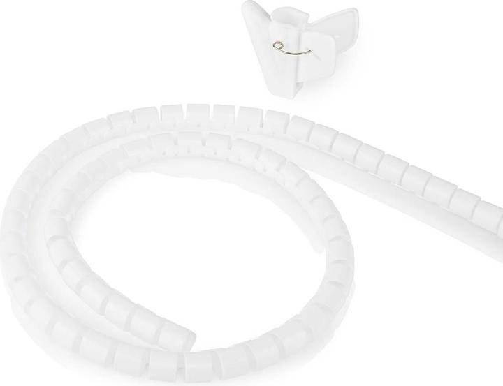 Immagine prodotto Nedis Manicotto di gestione dei cavi 2,00 m 1 pezzo spessore massimo del cavo: 22 mm PE Bianco (Foro cavo, 200 cm)