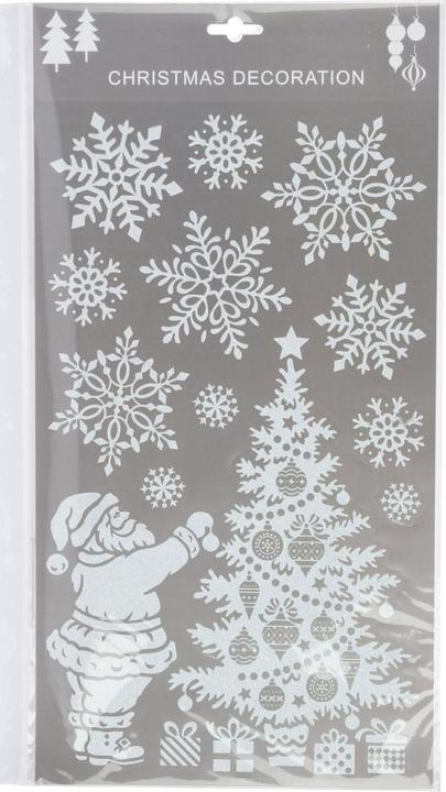 Produktbild Fensteraufkleber Weihnachten Glitzer Weiss
