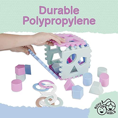 Immagine prodotto Activity Board Cubi Plug-in Shape Sorter | Scatola Plug-in Baby Play Cubes con 18 blocchi di selezione e sonaglio