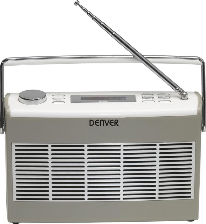 Actual product image Denver DAB-37GREY Radio Receiver Portable Digital Gray, White (DAB+, FM)