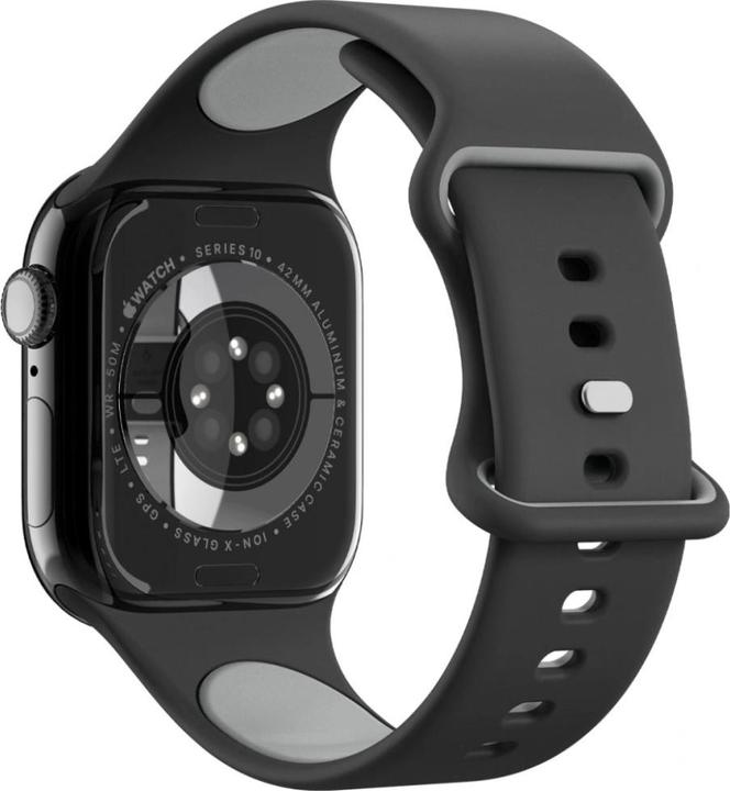 Actual product image Spigen - Nano Pop - Apple Watch 1/2/3/4/5/6/7/8/9/10/SE/SE 2 (38/40/41/42mm) - Black Sesame (Silicone, Plastic)