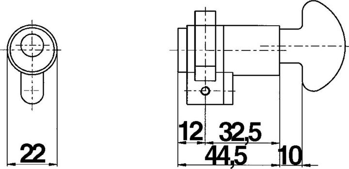 Produktbild Mega Drehknopf-Halbzylinder (Drehknopfzylinder, Halbzylinder)