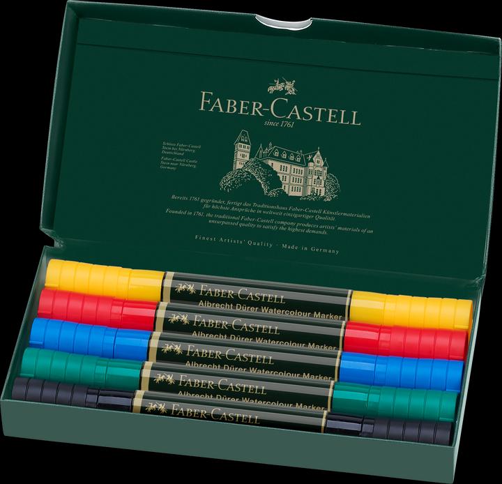 Actual product image Faber-Castell Felt-tip pen Albrecht Dürer Set of 5 Standard (multicolour, 5 x)