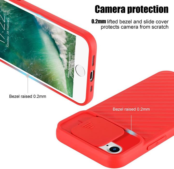 Produktbild Cadorabo TPU Cover mit Kamera Schutz (Apple iPhone 7, Apple iPhone SE (2nd Gen))
