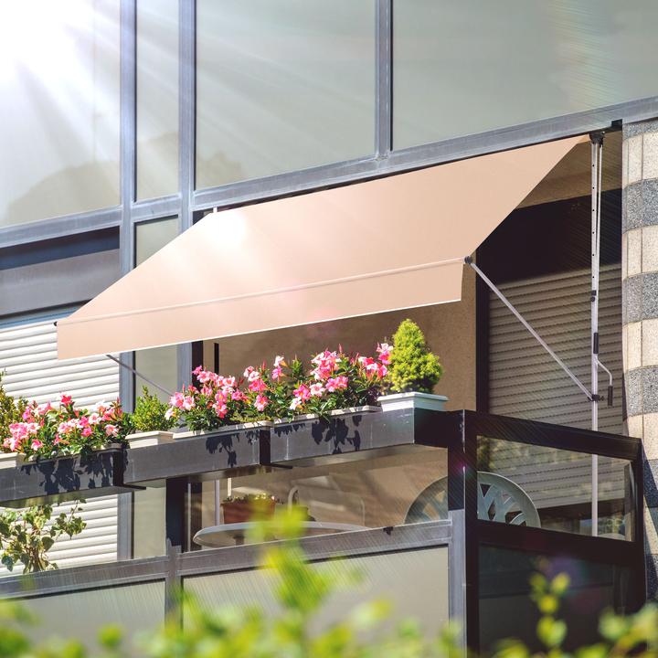 Produktbild Gartenfreude Klemmmarkise Sonnenschutz Balkonmarkise gerader Schnitt (3 m)