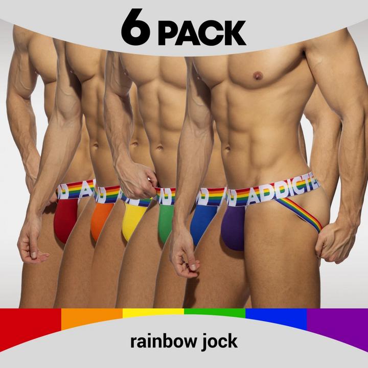 Addicted Six Pack Rainbow Jock