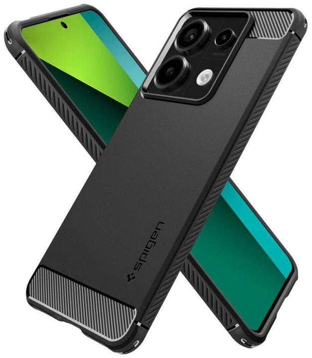 Actual product image Spigen Rugged Armor Xiaomi Redmi Note 13 Pro 5G / Poco X6 5G czarny/matte black ACS07254 (Xiaomi Redmi Note 13 Pro 5G)