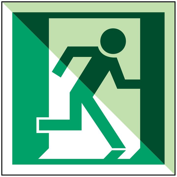 Energie-Label Brady Notausgang (rechts) – IMO