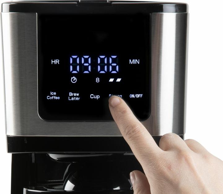 Actual product image Domo CAFETIÈRE DO733K 1,25L 10 CUPS MUG 400ML COMMANDES TACTILES/ÉCRAN LED FILTRE PERMANENT