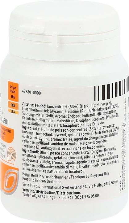Nutritional values and ingredients Equazen IQ Equazen Chewable Capsules/Capsules à mâcher/Capsule masticabili Ds 60 Stk (60 Piece, Capsules, 75 g)