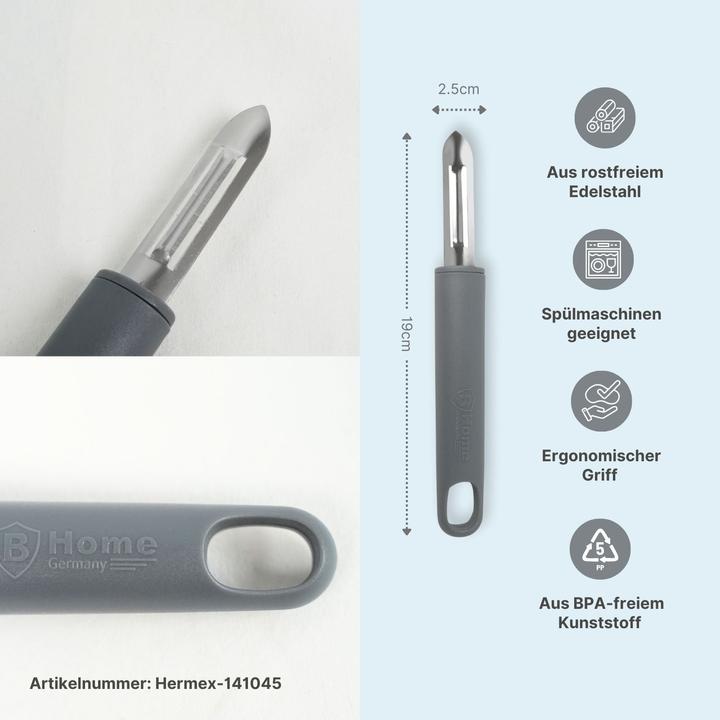 Produktbild B-Home 3-tlg. Set Sparschäler und Käsehobel Küchenwerkzeug Edelstahl-Schälset