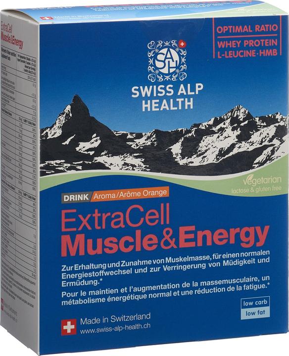 Swiss Alp Health Muscle & Energy Drink Orange vegetarisch Plv (20 Stück, Beutel, 527 g)