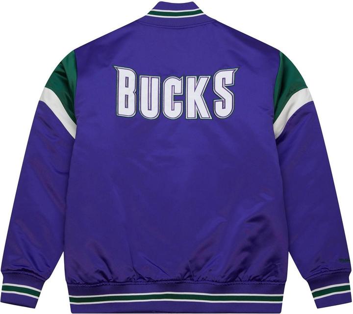 Produktbild Mitchell & Ness M&N Heavyweight Satin Jacke NBA Milwaukee Bucks - S (S)