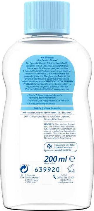 Produktbild Penaten Ultra Sensitiv Pflegeöl
