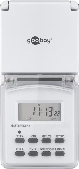 Produktbild Goobay Digitale Zeitschaltuhr IP44, 2 Stück, Weiss
