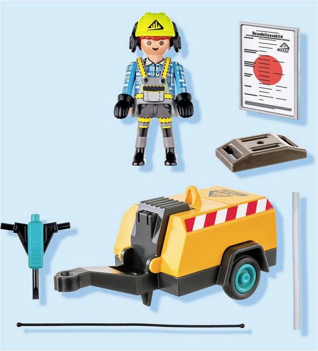 Immagine prodotto Playmobil Bauarbeiter mit Meissel (71752, Playmobil Eroi d'azione)