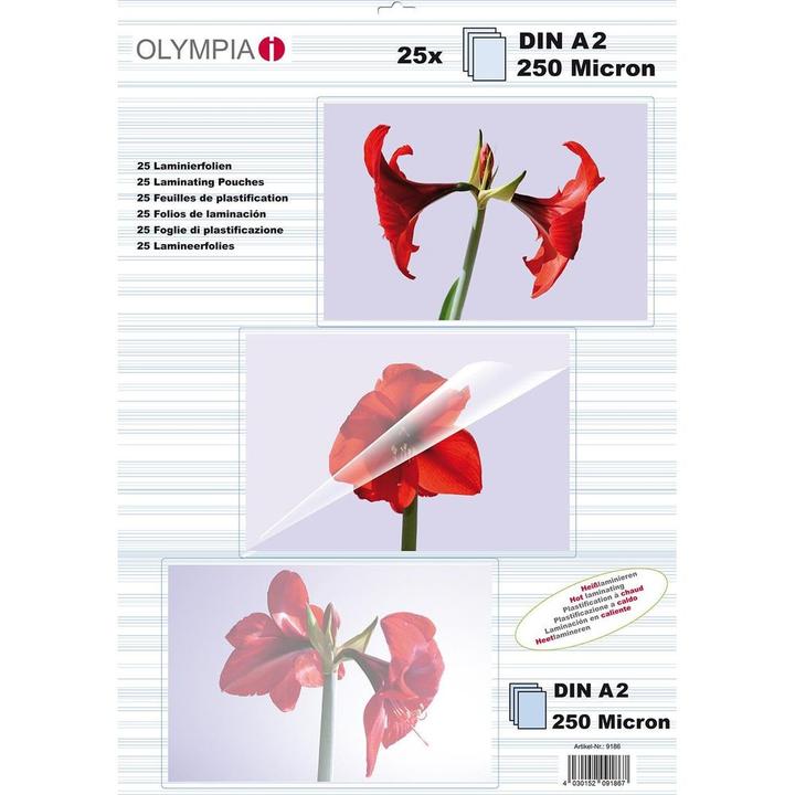 Image du produit Olympia Films de plastification DIN A2 (A2, 25 pièce(s), 250 µm)