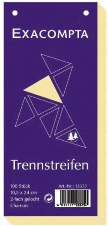 Produktbild Exacompta Trennstreifen 10.5 x 24 cm, 100 Stk. - beige