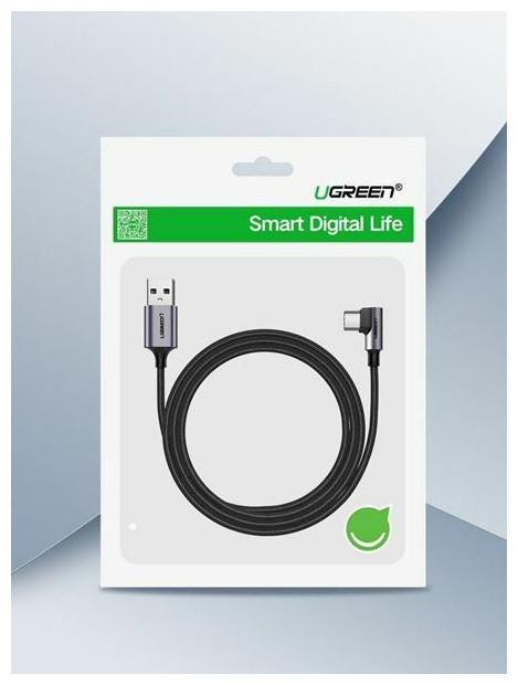 Productafbeelding Ugreen USB-C Haaks naar USB-A 2.0 A 3A Datakabel (2 m, USB 2.0, 18 W)