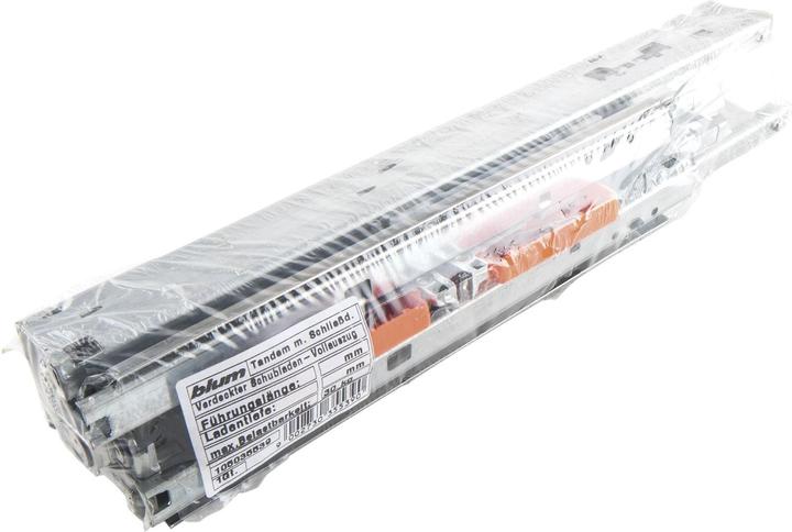 Actual product image Blum Tandem drawer runner 450mm partial extension with softclose 1 pair + coupling