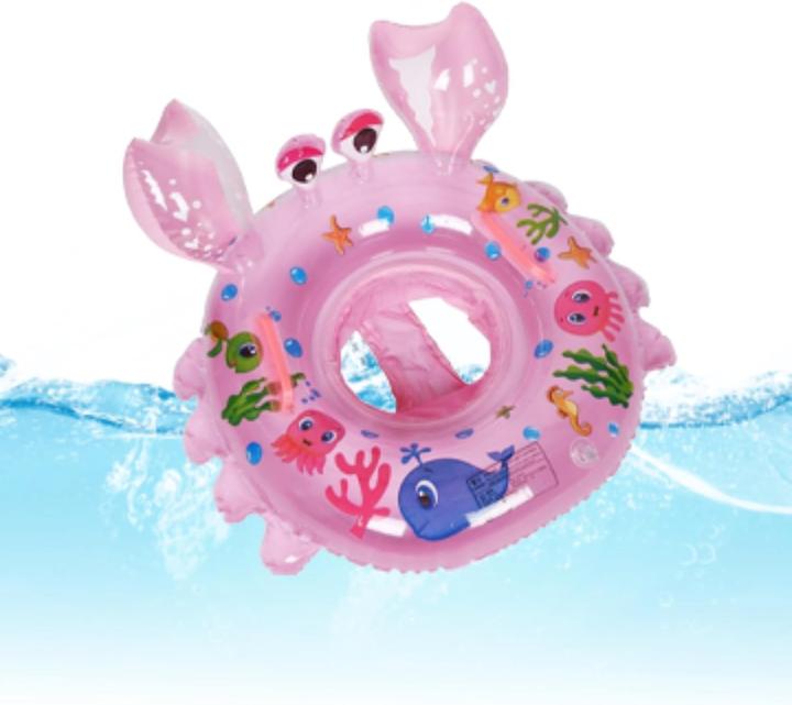 AptoFun Aufblasbarer Baby Schwimmring im Krabbendesign