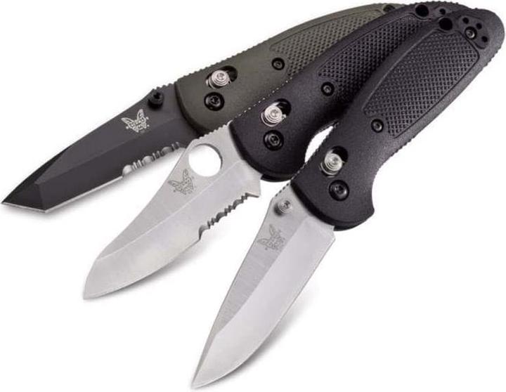 Actual product image Benchmade Mini Griptilian Sheepsfoot Black Satin Blade (7.39 cm)
