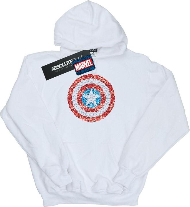 Produktbild Captain America Pixelated Shield Kapuzenpullover (4XL)