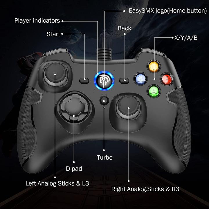 Produktbild EasySMX ESM-9100-BLA (Switch, Android, PC, Steam Machine, PS3)