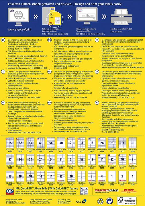 Produktbild Avery Universal-Etiketten