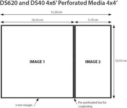 Actual product image DNP Paper 2 rolls each 400 pcs 10x15 Perforated on 10x10 cm for DS620 (400 x, 10 x 15 cm)