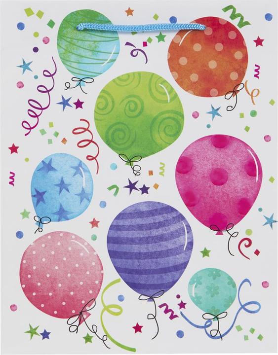 Produktbild Idena Geschenktasche Ballons Kupferpapier 128g/m² 18x23x8cm (Geschenkbox)