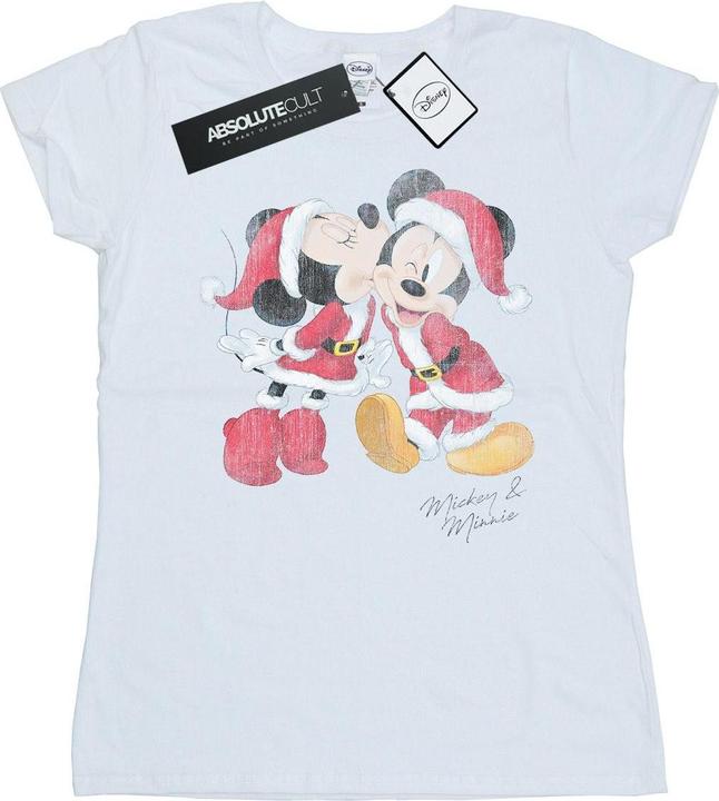 Disney Mickey And Minnie Christmas Kiss TShirt (S)