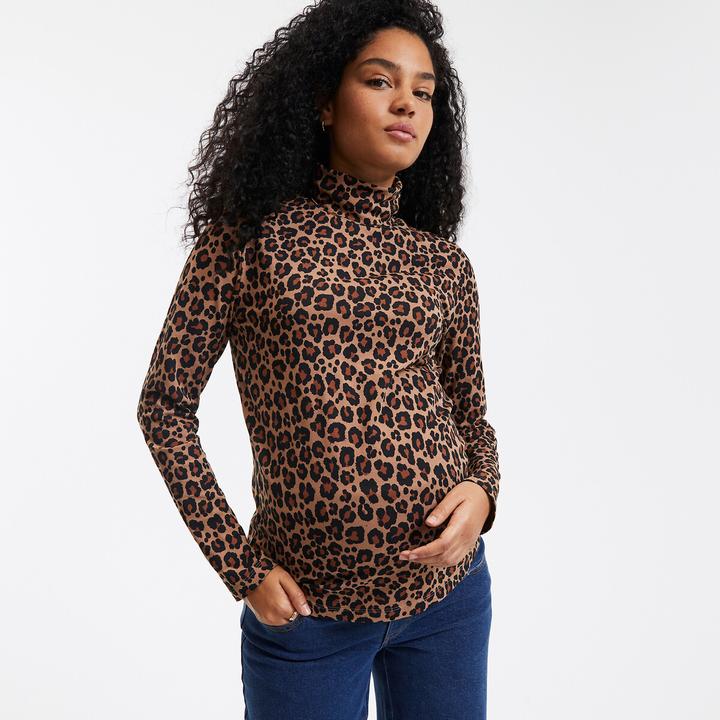 La Redoute Collections Langärmeliges Rollkragenshirt für die Schwangerschaft