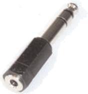 Produktbild E+P GS 6 Kabelschnittstellen-/adapter 6.35mm Stereo (M) 3.5mm Mono (F) Schwarz (Winkeladapter)