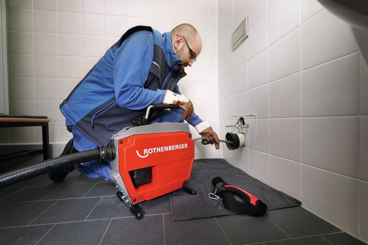 Actual product image Rothenberger Akumuliatorinė vamzdžių valymo mašina R600 VarioClean su priedais (Rechargeable battery operated)