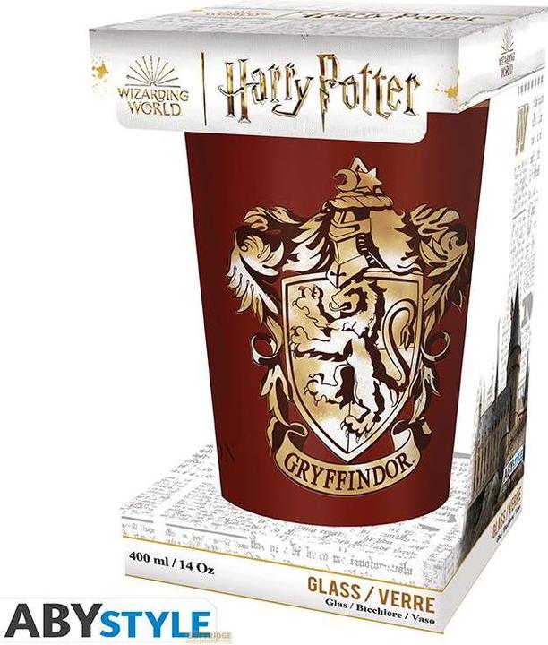 Actual product image ABYstyle Harry Potter Large Glass 400ml: Gryffindor