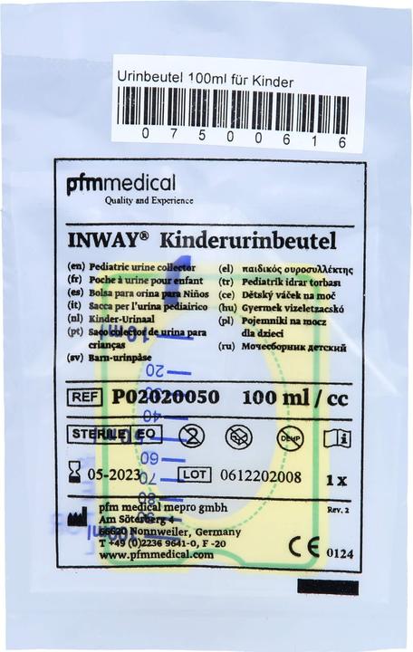 Actual product image Dr. Junghans Urine collection bag for children, 1 pc BEU (1 x)