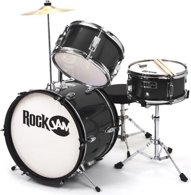 Actual product image PDT RockJam 3-Piece Junior Drum Set Blk