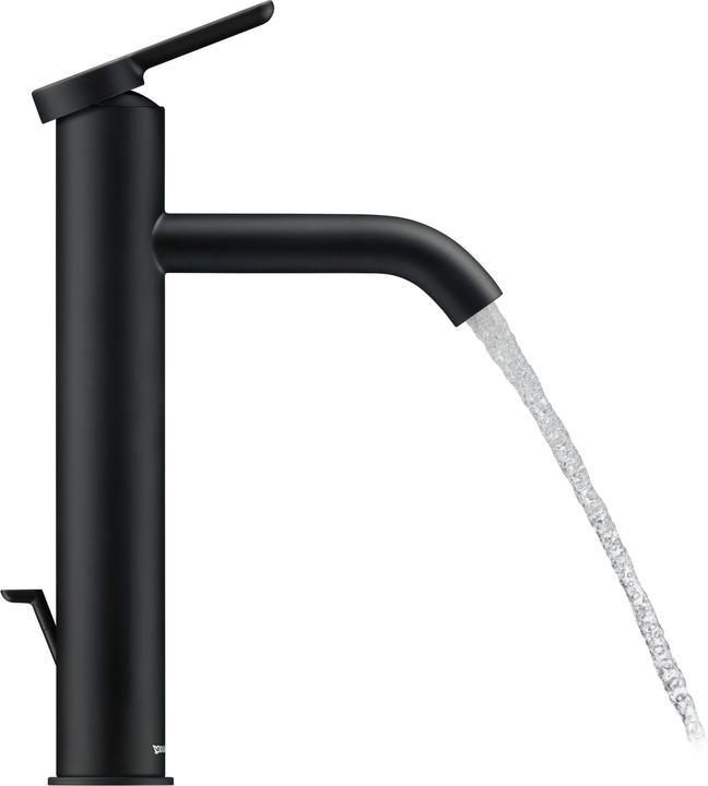 Actual product image Duravit Single lever basin mixer C.1 L with pop-up waste black matt
